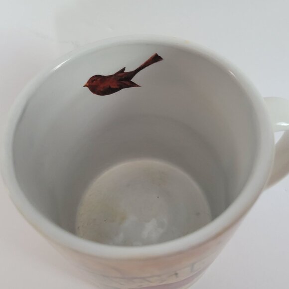 Lang & Wise 2002 Collector Mug "And Heaven And Nature Sing" Red Bird Design 12 O - Picture 3 of 5